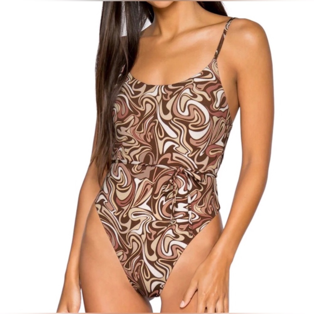 B Swim Ballet One Piece Swimsuit “affogato” size Large